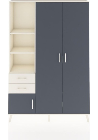 Arges Dolap 5 Raflı 2 Çekmeceli Tek Askılı 132x30x195 Aytaşı-antrasit/aytaşı Antrasıt/aytası Arges Dolap 5 Raflı 2 Çekmeceli Tek Askılı 132x30x195 Aytaşı-antrasit/aytaşı Antrasıt/aytası