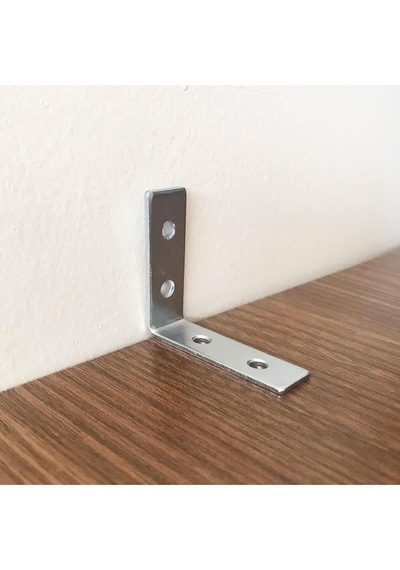 4 Adet Mobilya Eşya Dolap Duvar Sabitleyici Köşe Bağlantı L Demir Gönye Deprem Güvenliği 45x45x15mm Diğer