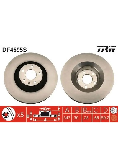 Trw Df4695s Fren Diski On 4f0615301f 4f0615301g - 2 Adettir