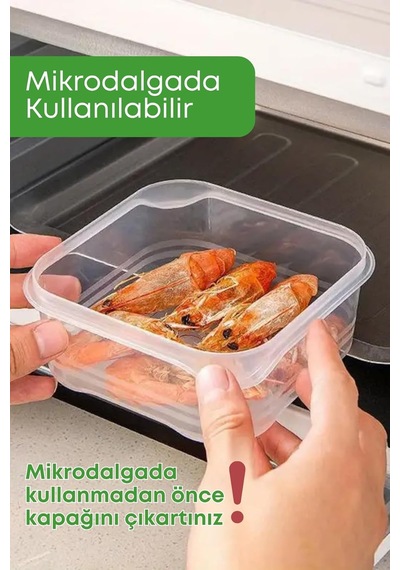 7 Li Sızdırmaz Buzdolabı İçi Düzenleyici Buzluk Derin Dondurucu Saklama Kabı- Et Kıyma Et Suyu Diğer