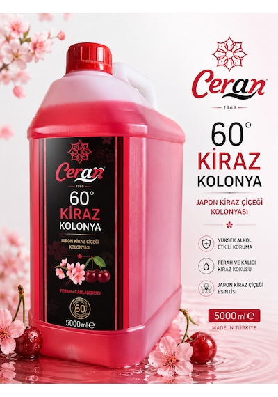 Kiraz Kolonyası 5 Litre Pembe