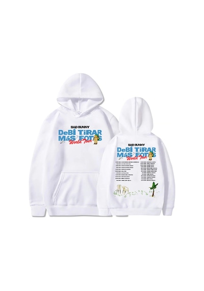 Startmore Beyaz Bad Bunny Debí Tirar Más Fotoğraflar Dünya Turu Üst Beyaz