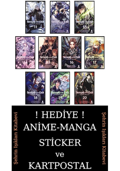 Seraph Of The End 11-12-13-14-15-16-17-18-19-20 Manga Seti 10 Kitap / Anime-manga Sticker Ve Kartpostal