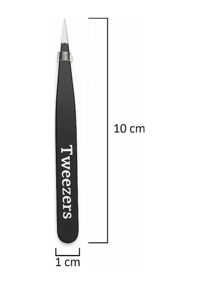 Twiezers Twzset3001 Deri Çantalı 3'lü Paslanmaz Çelik Cımbız Seti - Siyah/siyah
