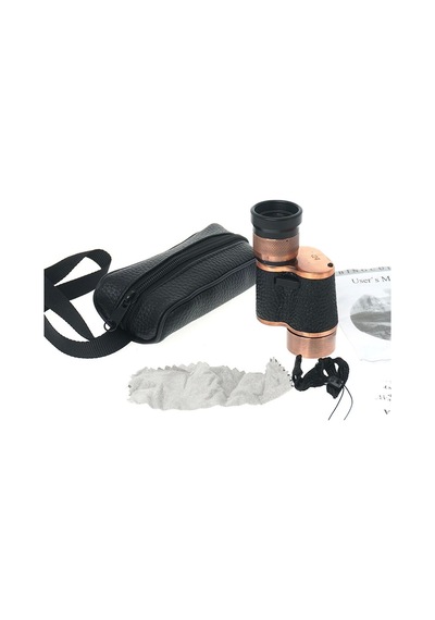 6x24 Baıgısh Askeri Tarzi Pirinç Ve Deri Kaplamalı Deri Çantalı Monocular Dürbün Princ Çok Renkli
