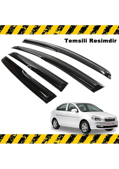 Hyundai Accent Era Mügen Cam Rüzgarlığı 2005-2011 Arası 4Lü N11.35889