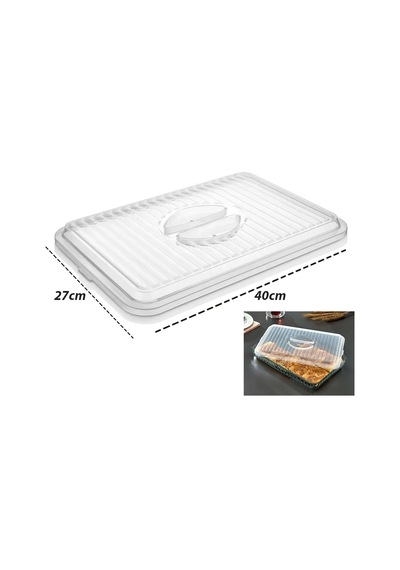 Timex Tim-140 Borcam Kapak 27x40cm Dikdörtgen Plastik Beyaz-şeffaf Sıcak Hava Tahliye Delikli - 36'li Paket
