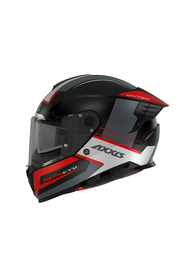 Axxis Hawk Evo Daytona B15 Mat Full Face Güneş Vizörlü Motosiklet Kaskı Kırmızı Siyah