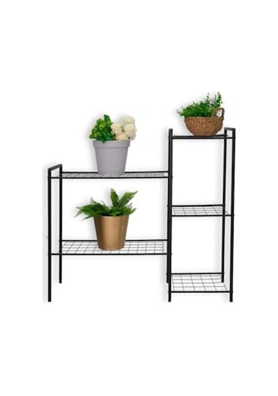 Dekoratif Metal Ayaklı Saksılık, 5 Tel Raflı Tasarım