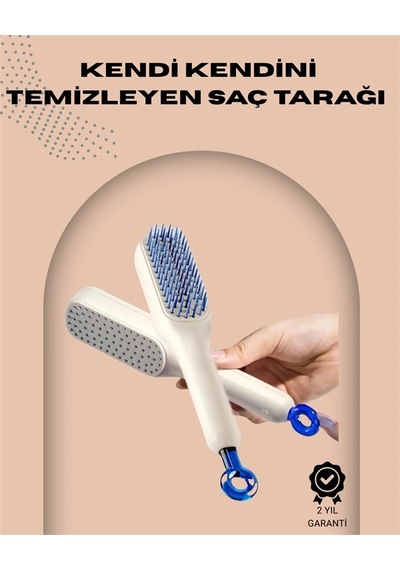 Otomatik Temizlenen Ergonomik Saç Tarağı - Masaj Başlıklı