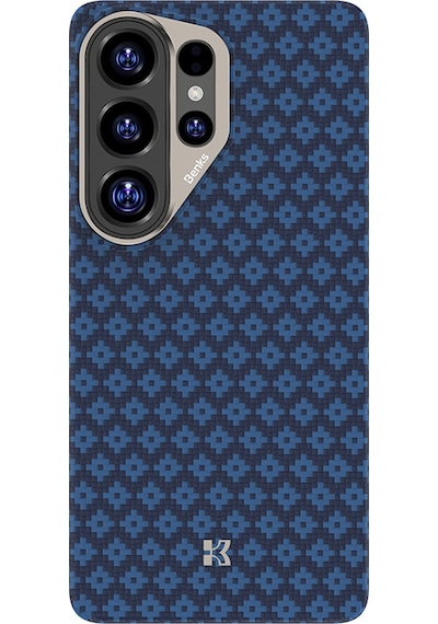 Galaxy Uyumlu S26 Ultra Uyumlu Kılıf M-safe Özellikli Benks Armorair Armorgrid Serisi Kevlar Kapak Mavi Mavi