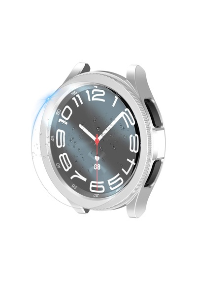 Galaxy Uyumlu Watch 6 Classic 47mm Sert Pc Kasa Ve Ekran Koruyucu Nrtk Watch Gard 29 - Beyaz