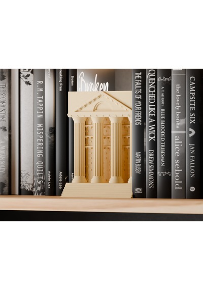 Dekoratif Roma Tapınağı Tasarımlı Book Nook Kitaplık Lambası Ve Kitap Ayracı