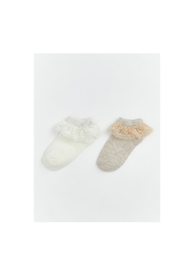 LC Waikiki Alıta Cıty Farkıyla Lcw Baby Ekru Kız Bebek Tüllü Patik Çorap 2'li Ekru - 923930760 Ekru LC Waikiki Alıta Cıty Farkıyla Lcw Baby Ekru Kız Bebek Tüllü Patik Çorap 2'li Ekru - 923930760 Ekru
