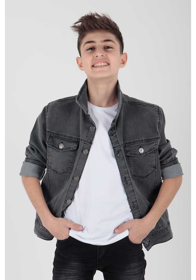 Ahengim Erkek Çocuk Jean Ceket Günlük Modaya Uygun Ak22145123 001