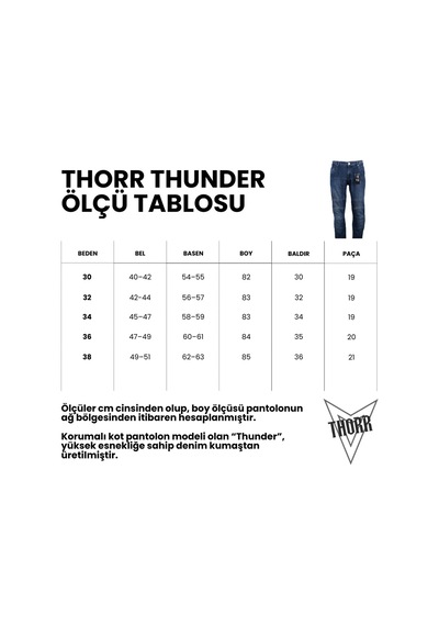 Thorr Thunder Motosiklet Pantolonu Mavi