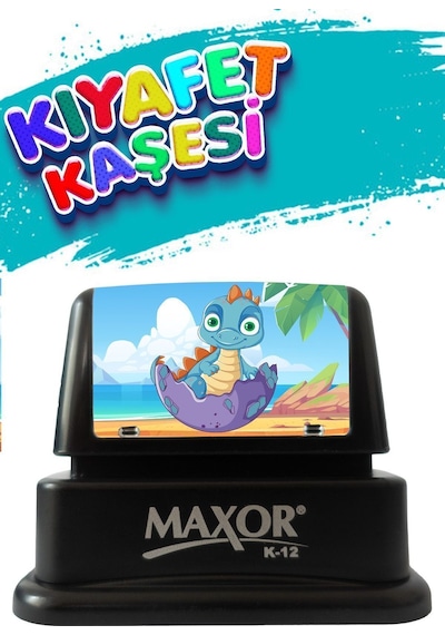Maxor Kaşe Kıyafet Kaşesi Yavru Dinazor Temalı Öğrenci Kaşesi / Kıyafet Etiketi / Kumaş Kıyafet Kaşesi