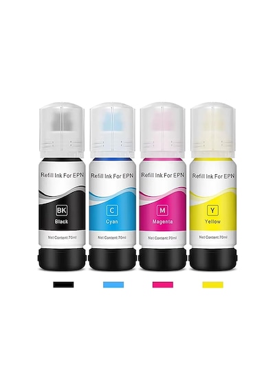 Tr Epson 103 Uyumlu Muadil Mürekkep Seti 4x70 Ml Siyah, Mavi, Kırmızı, Sarı - Ecotank L3350 L3354 L3360 L5390 L43 Genel