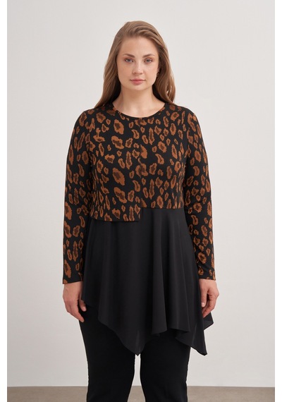 Aker 24aw15747112 Büyük Beden Tunik 24aw15747112 124 Taba