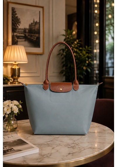 Longchamp Kadın Omuz Çantası L1899 089 Açık Gri