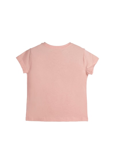 Miracle Pembe Baskılı Kız Çocuk Tişört Pembe