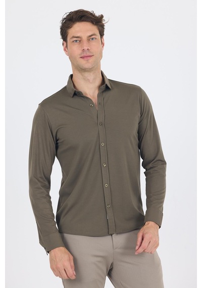 İmza Koyu Haki Uzun Kol Düz Örme Polo Yaka Cepsiz Esnek Classic Slim Fit Gömlek 1004250153 720 Koyu Haki İmza Koyu Haki Uzun Kol Düz Örme Polo Yaka Cepsiz Esnek Classic Slim Fit Gömlek 1004250153 720 Koyu Haki