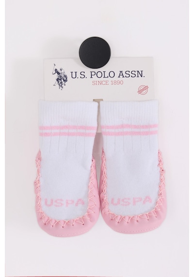 U.S. Polo Assn. Kız Bebek Beyaz Çorap Beyaz