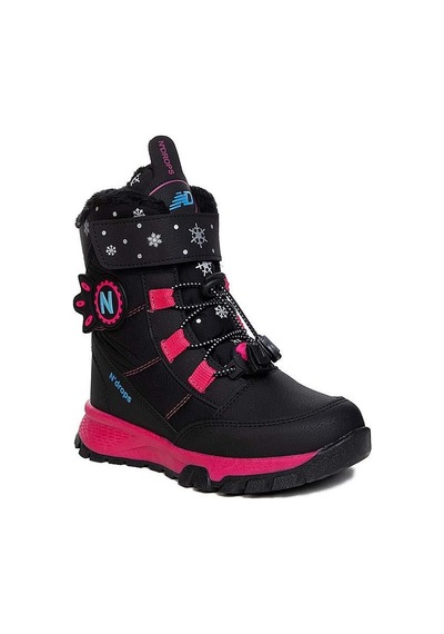 Kids Club Shoes Ndrops-014 İçi Yünlü Unisex Kar Botu Çocuk Bot Fuşya