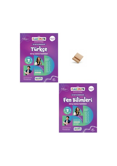 Okyanus 7. Sınıf Maarif Türkçe Ve Fen Bilimleri Haftalık Süreç Fasikülleri + Telefon Standı