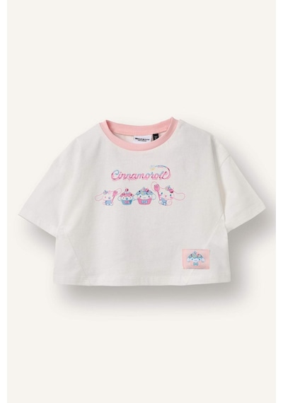 Defacto Cınnamoroll Oversıze Penye Tişört Kız Bebek H0678a526smer105 Ekru-er105