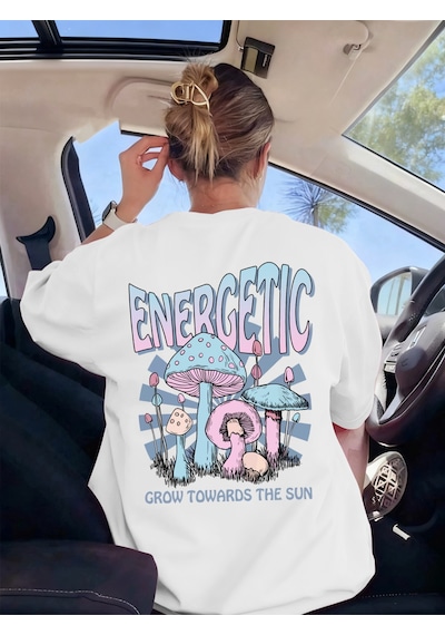 Noıssey Urban Pop Graphic Kadın Tişört Koleksiyonukod 5587 Beyaz