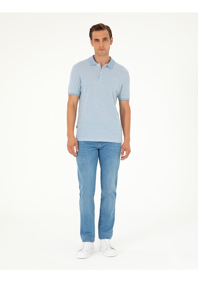 Pierre Cardin Erkek Mavi Tişört 50297406-vr036 Mavi