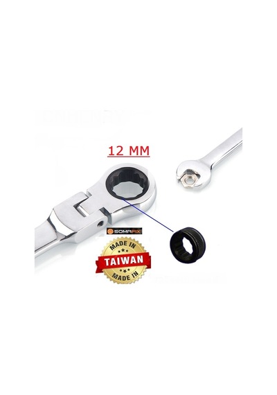 Somafix Mafsallı Cırcır Kombine Anahtar 12 Mm