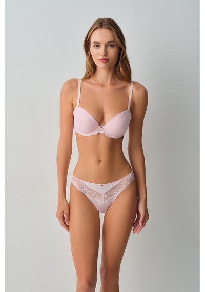 Suwen Floral Dantelli Slip Külot Wsl10210194077 Pembe