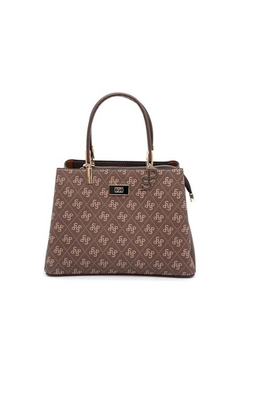 Silver Polo Sp1098 Kadın El Çantası Monogram Kahve-kahve