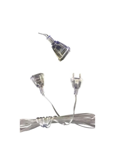 Şeffaf Led Işık Adaptör Kablo Fiş 220v Priz Uyumlu Dekoratif Aydınlatmalar İçin 5 Metre