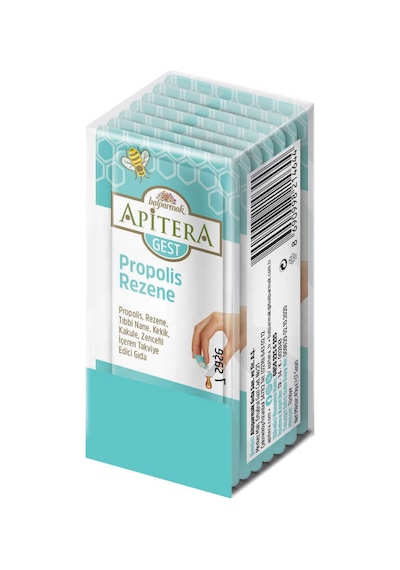 Apitera Gest Doğal Bal, Rezene, Nane, Kekik, Kakule, Zencefil Ve Propolis İçeren Takviye Edici 7 Li Saşe