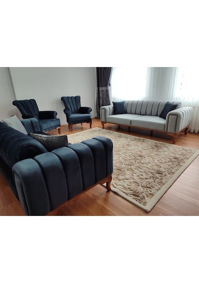 Açelya Koltuk Takımı Ahşap Ayaklı