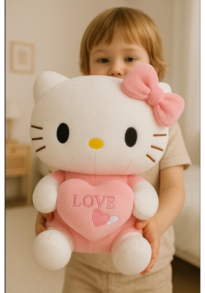 Hello Kitty Peluş Oyuncak 35cm - Sevimli & Yumuşacık Açık Pembe