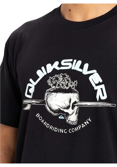 Quiksilver Eqyzt08056-kvj0 Skull Lines Ss Erkek Spor Tişört Siyah