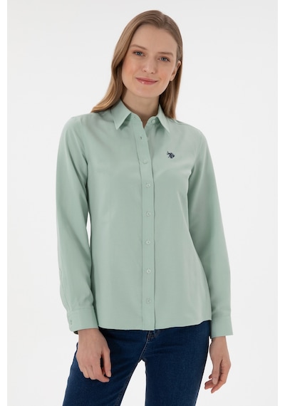 U.s. Polo Assn. Kadın Su Yeşili Gömlek Basic 50307726-vr048 Su Yesılı Mint Yeşili