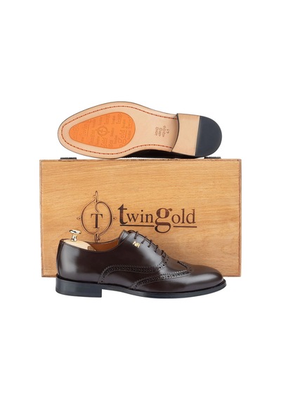 Twingold Oxford Açma Deri Ayakkabı - Twgb002 Kahverengi