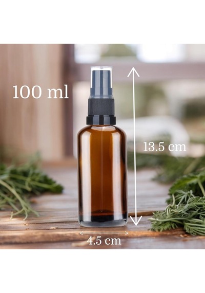 10 X Eczacı Şişesi / Aroma Terapisi Cam Şişeleri, Yedek Şişeler, Gl18, Siyah, Püskürtücü / Püskürtücü