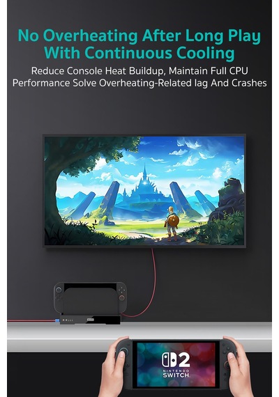Nintendo Switch 2 Uyumlu Çift Fanlı Rgb Soğutucu Stan