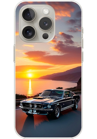 Apple Uyumlu iPhone 16 Pro Max Şeffaf Kılıf Araba Tasarımlı 2