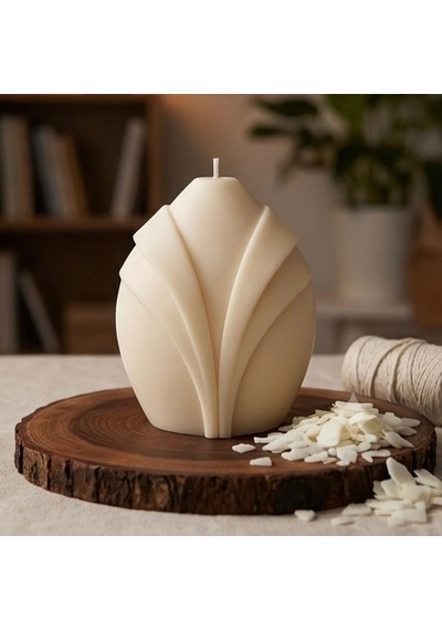Dekoratif Stun Mum Silikon Kalıp 10x7.5 Cm