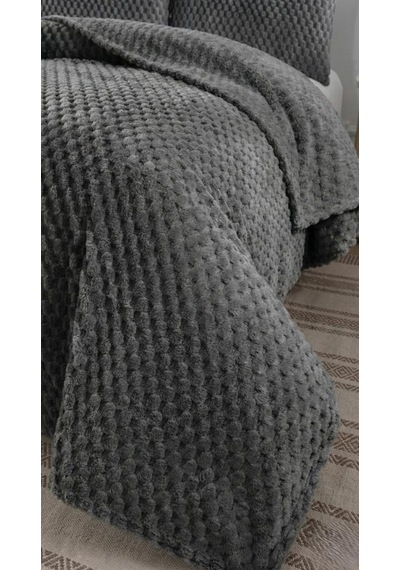 Soft Arya Tek Kişilik Yatak Örtüsü 180x240 Antrasit