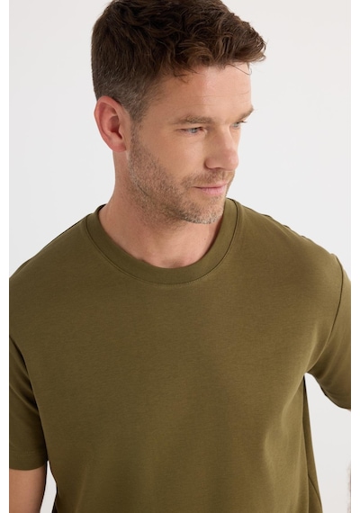 Tudors Unisex Relax Fit Rahat Kesim %100 Pamuk Yumuşak Dokulu Hafif Kalın Haki Bisiklet Yaka Tişört-34941 Haki Tudors Unisex Relax Fit Rahat Kesim %100 Pamuk Yumuşak Dokulu Hafif Kalın Haki Bisiklet Yaka Tişört-34941 Haki