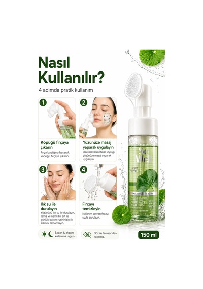 So Well Aqua Centella Sivilce Karşıtı Yüz Yıkama Köpüğü 150 Ml 88846959
