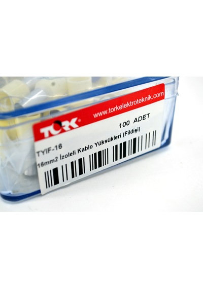 100 Adet 16mm² Kablo Yüsüğü Bakır Bej Yüksük